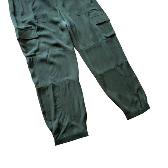 Revolve Theory Cargo Pants HANNON MODERN SILK PANTS IN DARK LAUREL - Picture 4 of 9